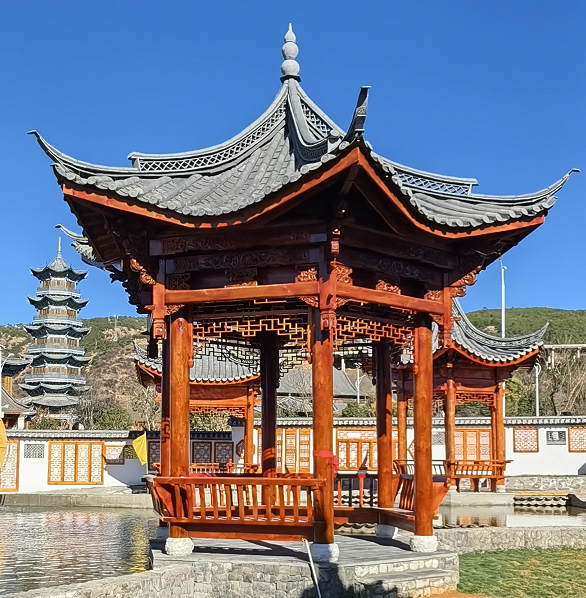 白族古建六角涼亭有什么特點(diǎn)？白族古建涼亭款式多樣？？